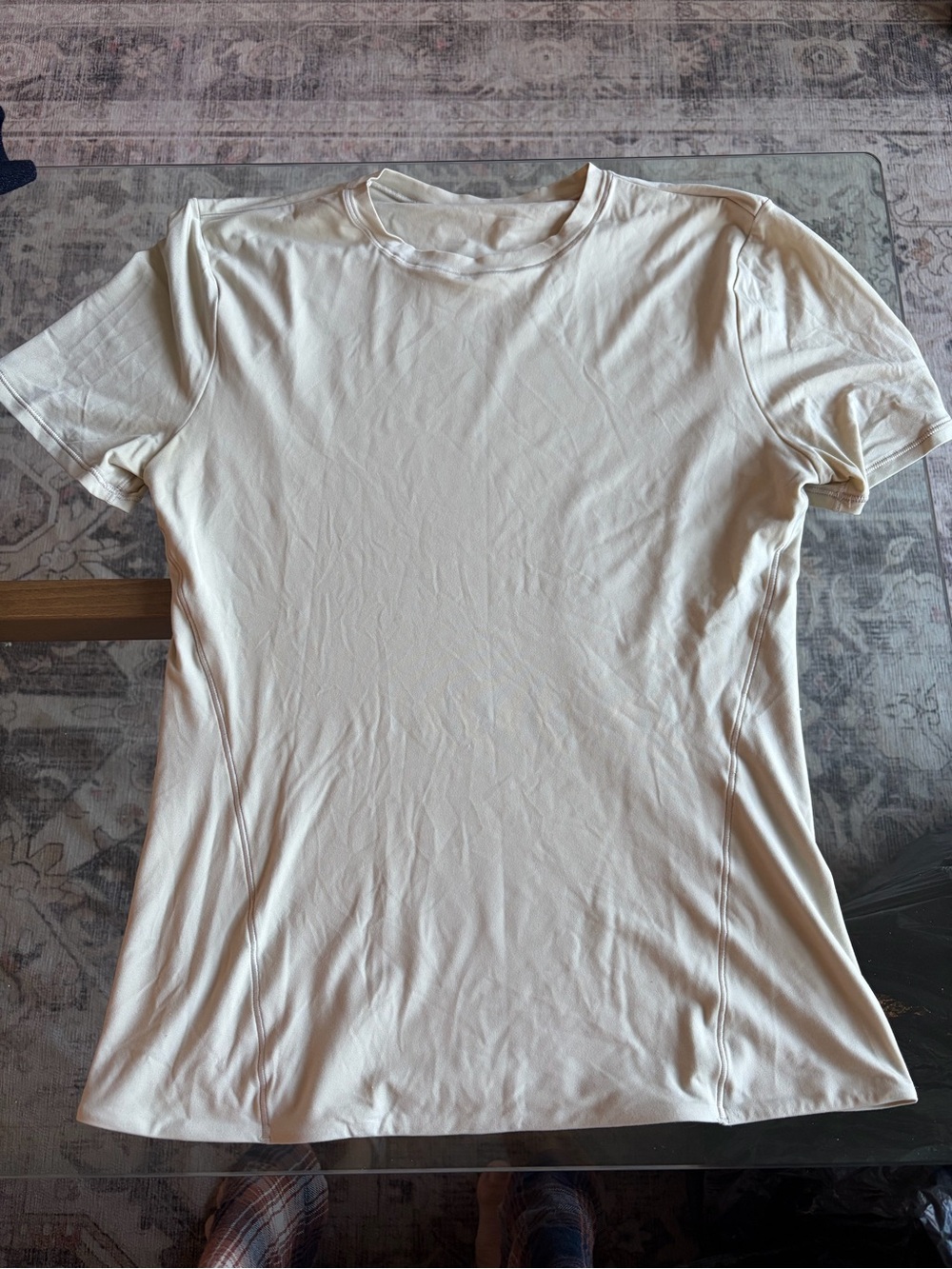 Lululemon Crew Neck T-Shirt in Off-White